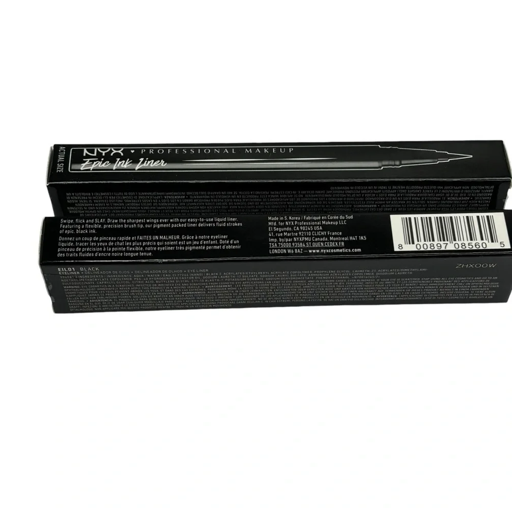 Two (2) NYC Black Waterproof Ink Eye Liners New in the Boxes